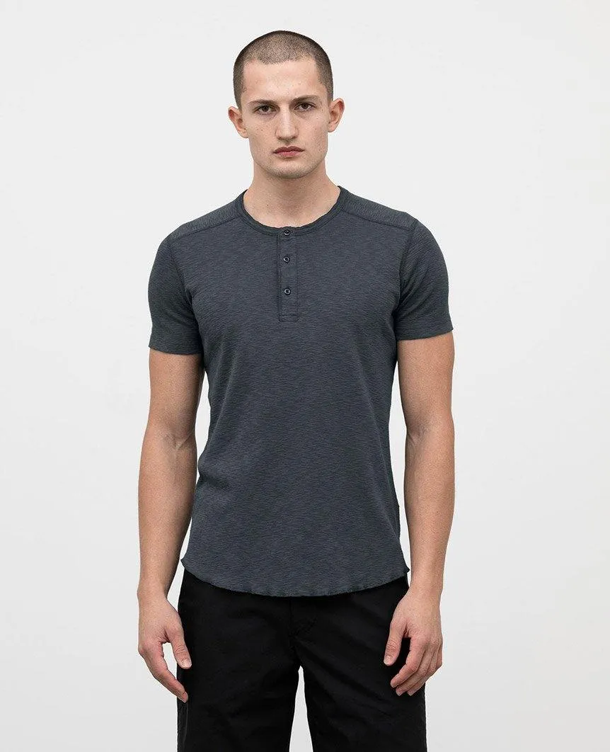 1x1 Slub Short Sleeve Henley Shadow