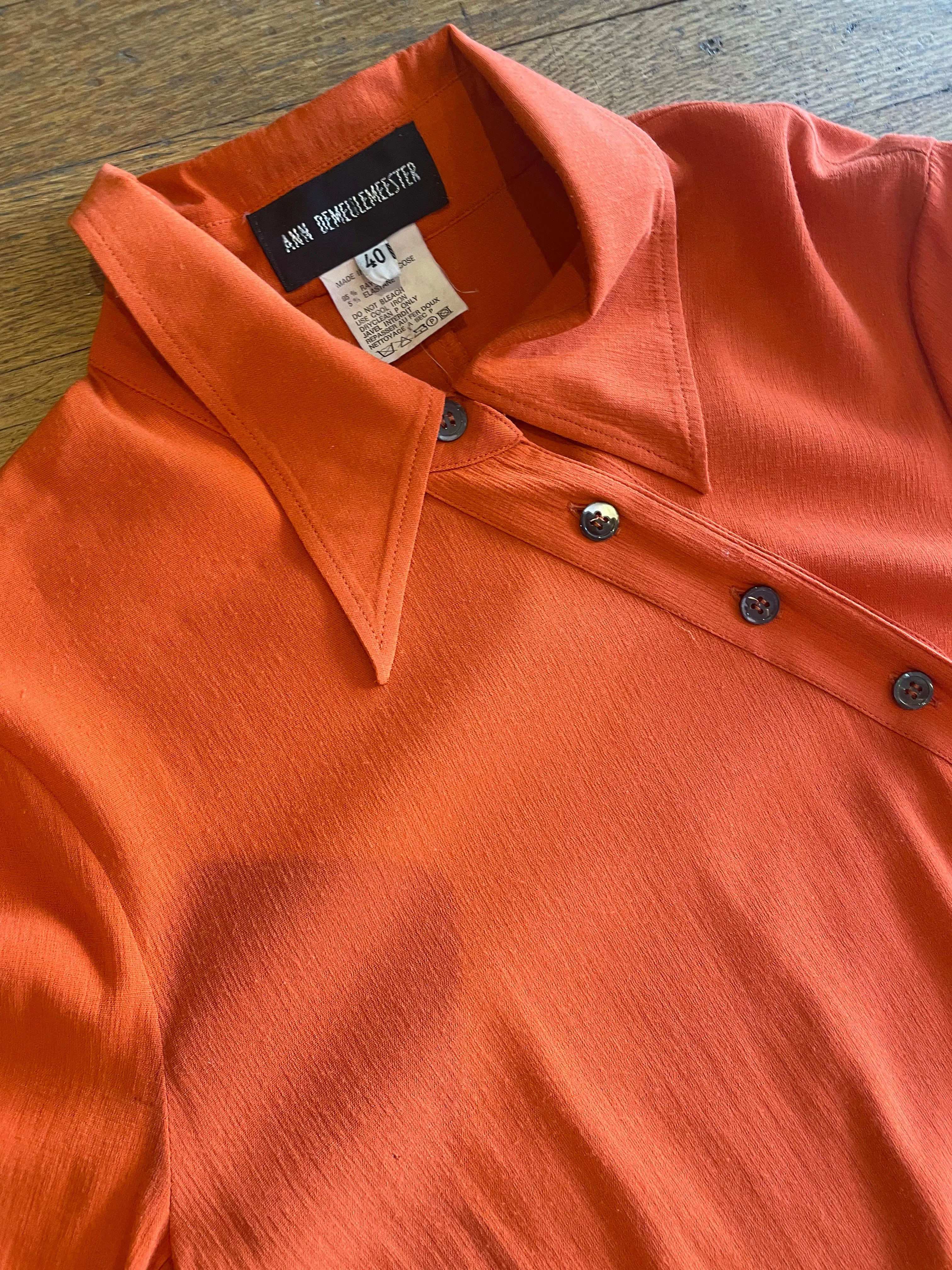 Ann Demeulmeester Orange Blouse