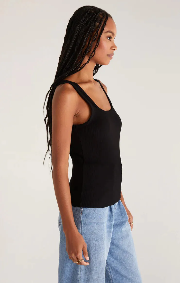 Audrey Rib Tank | Black, White, Mocha