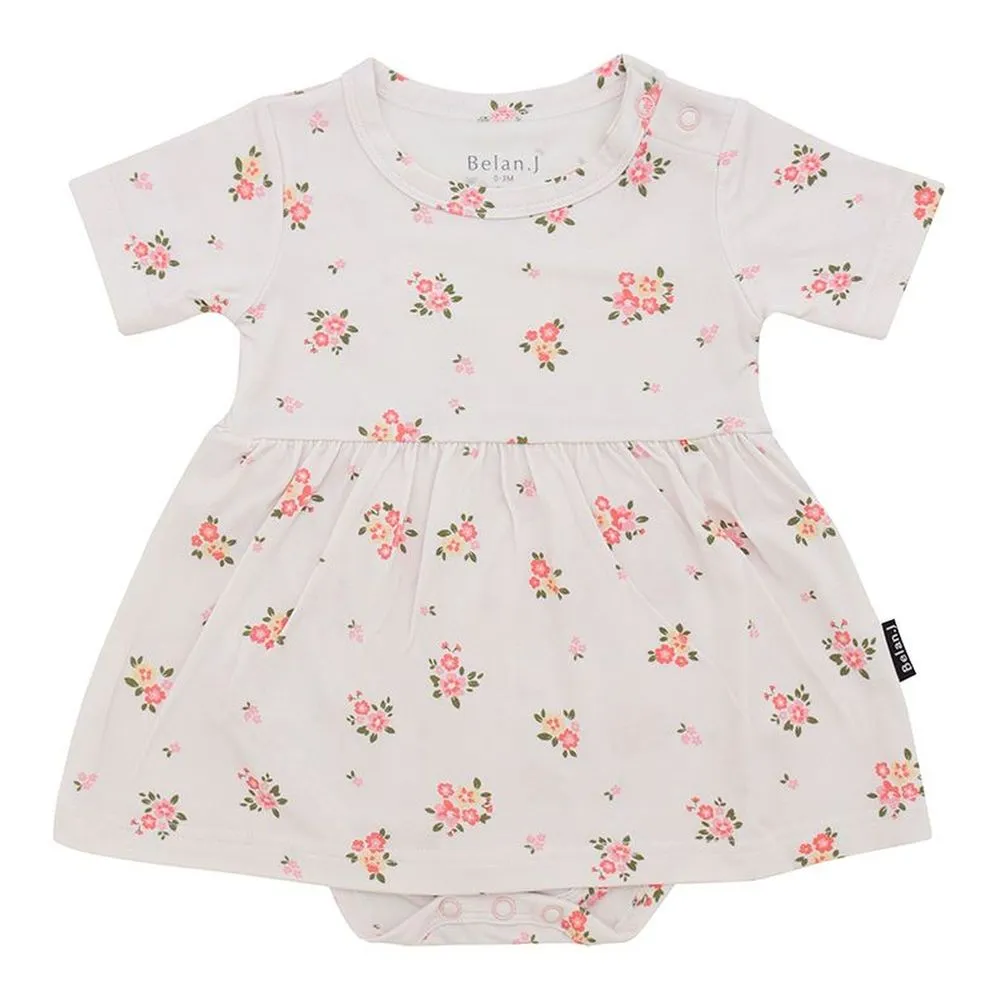 Belan.J Short Sleeve Skirted Onesie