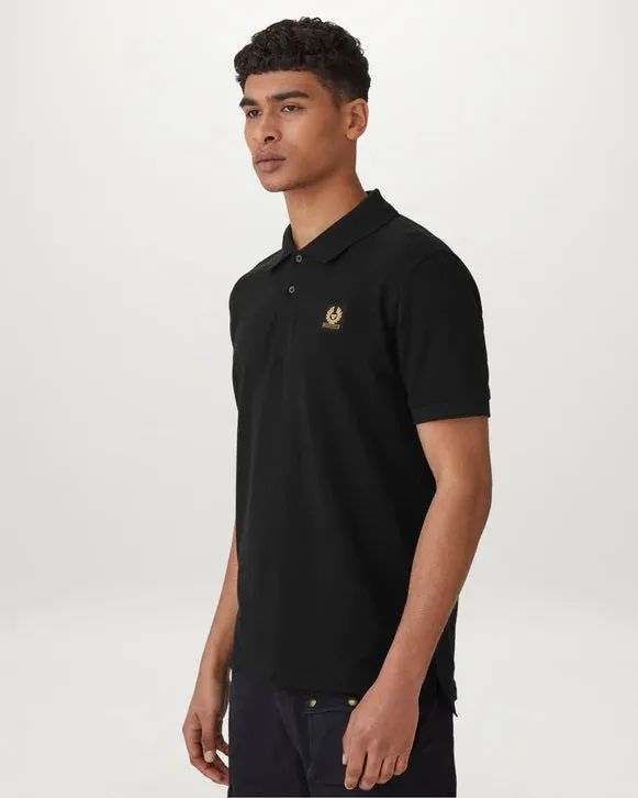 Belstaff Classic Short Sleeve Polo Shirt in Black