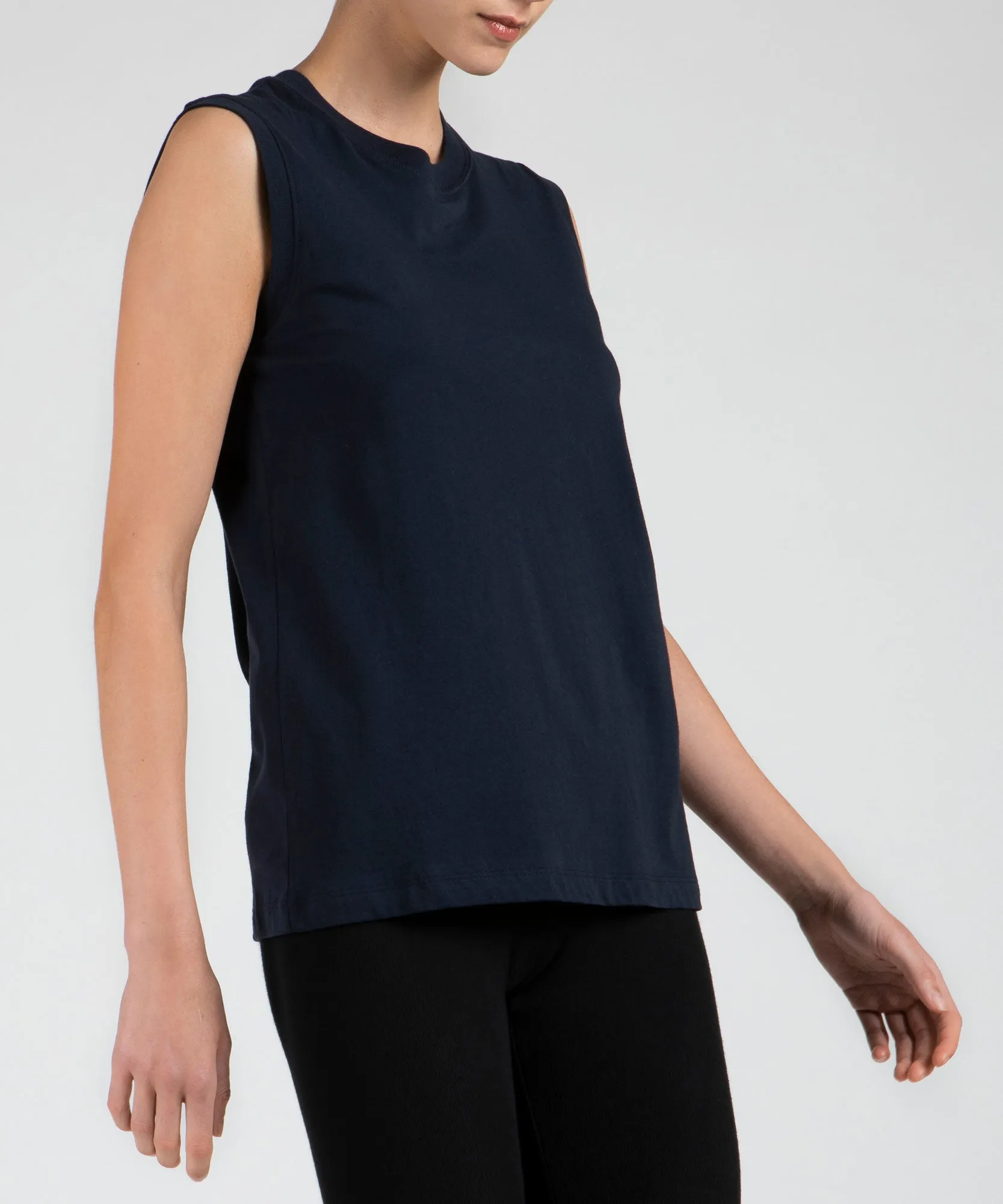 Classic Jersey Sleeveless Boy Tee - Midnight