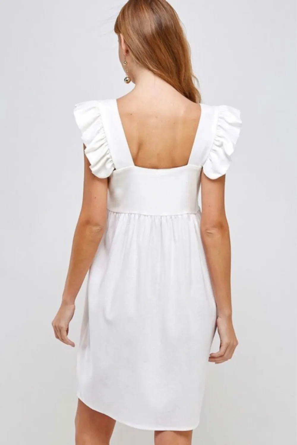 Cute White Ruffle Dress