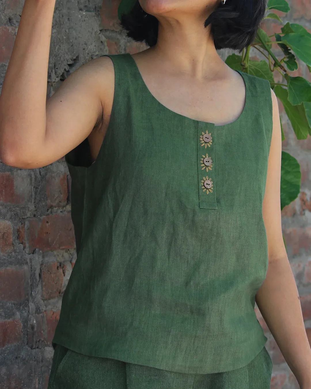 Dawn Sleeveless 100% Hemp Top