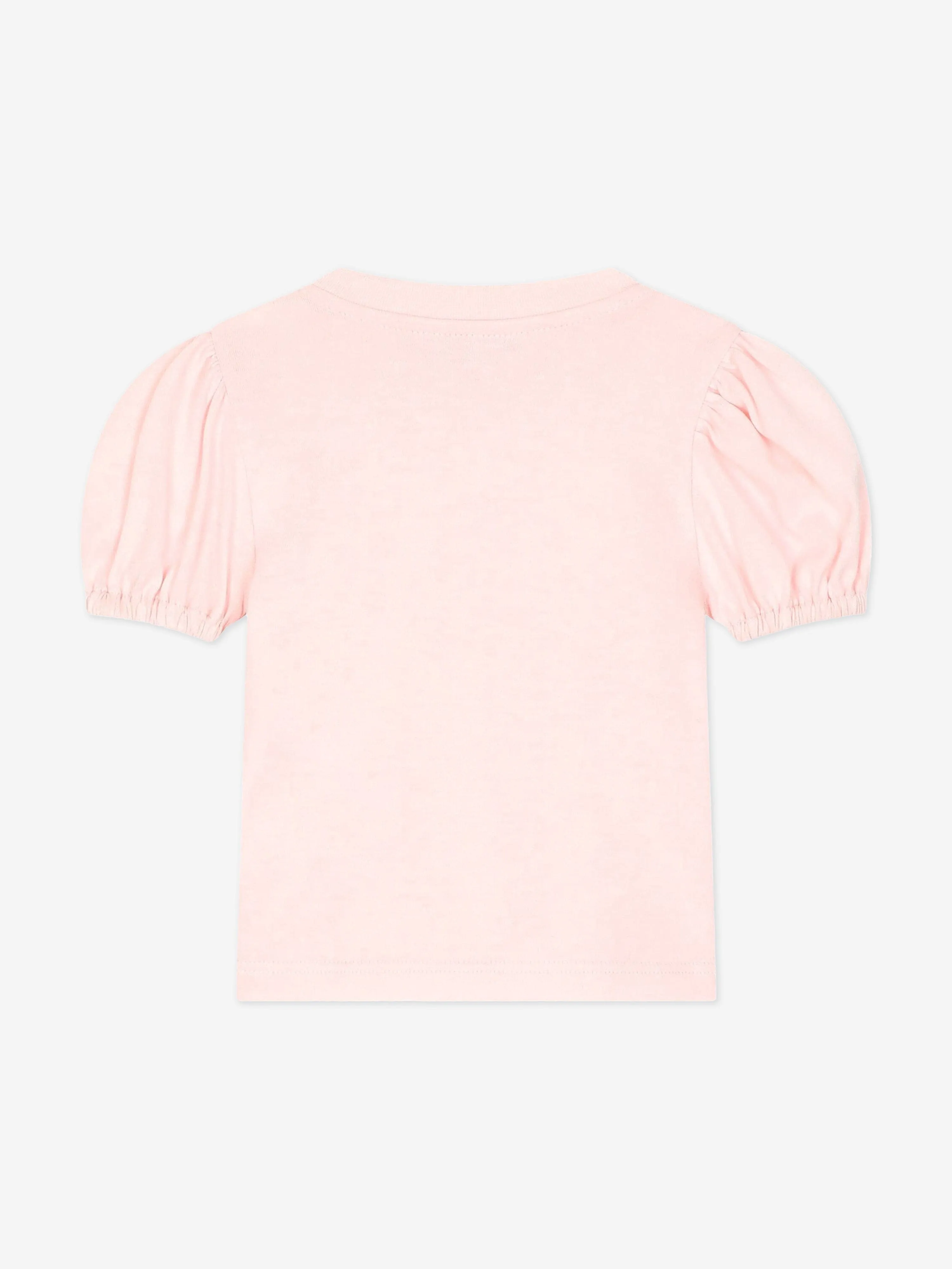 Dolce & Gabbana Baby Girls Leopard Logo T-Shirt in Pink