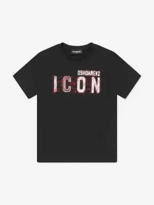 Dsquared2 Kids Icon Logo T-Shirt in Black