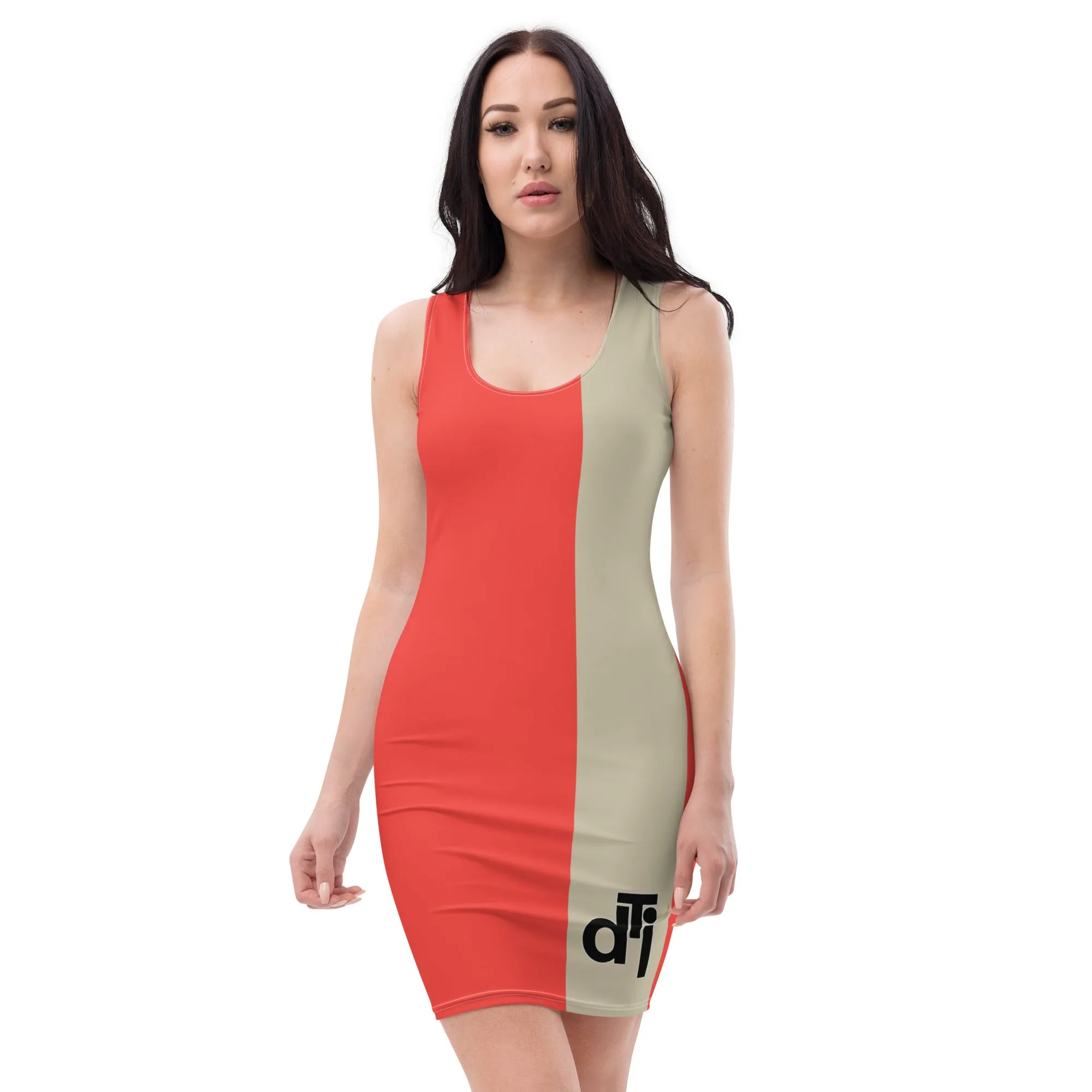 DTI Hillred and Dark Cream Cut & Sew Dress