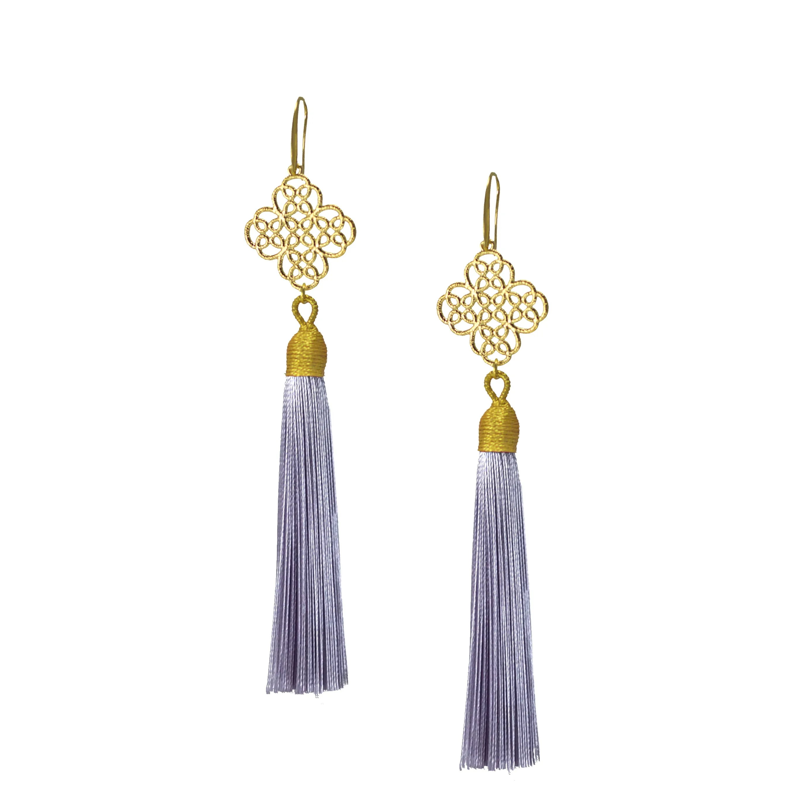 Earrings - Maxi Tassel - Lavender