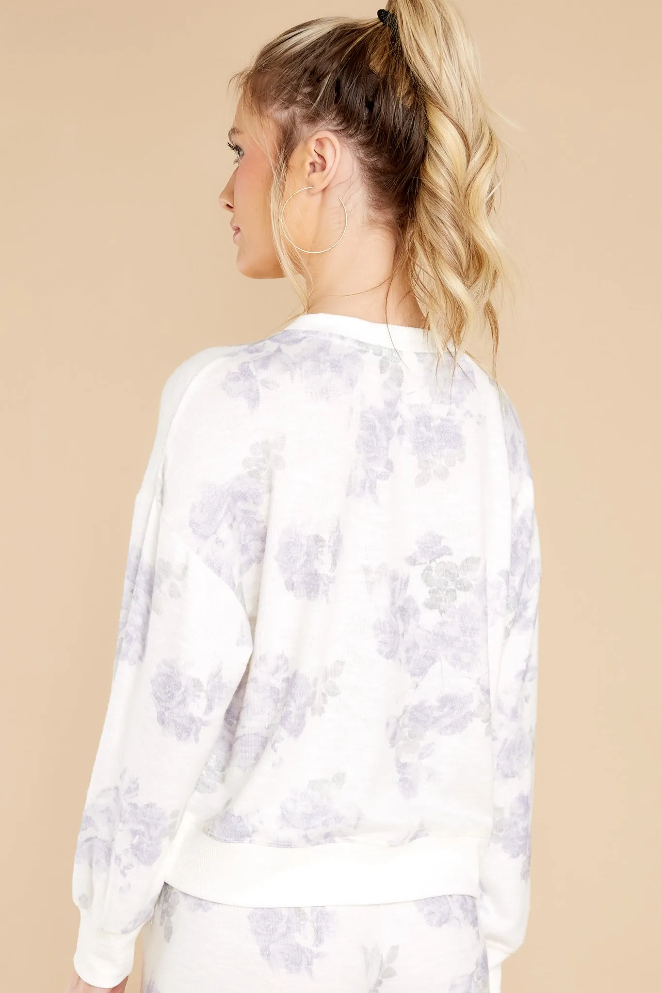 Elle Pastel Lavender Ash Floral Long Sleeve