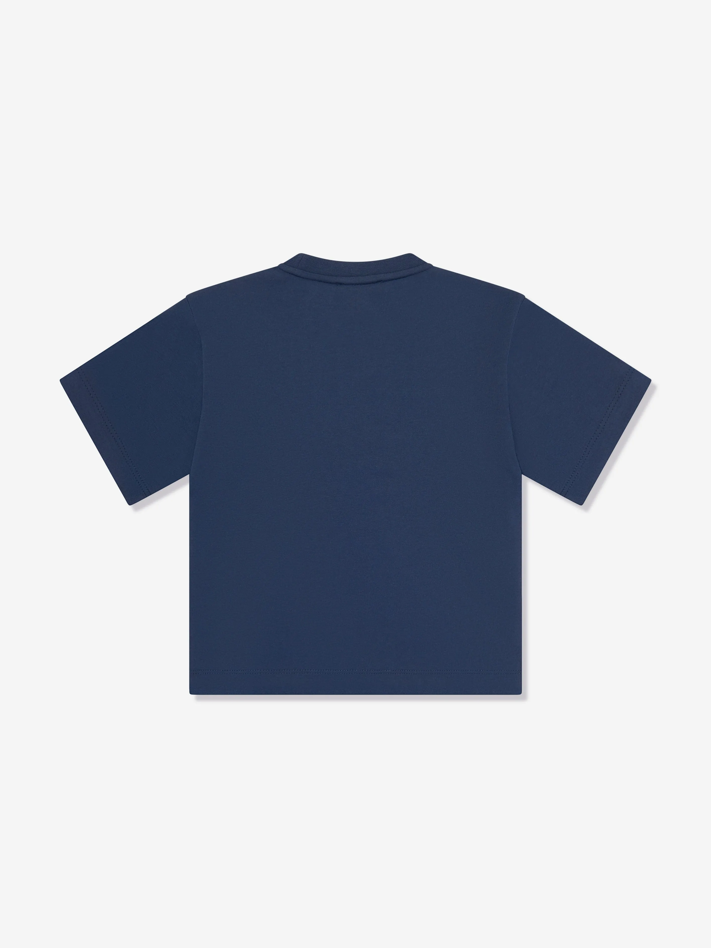 Emporio Armani Boys Logo Print T-Shirt in Navy