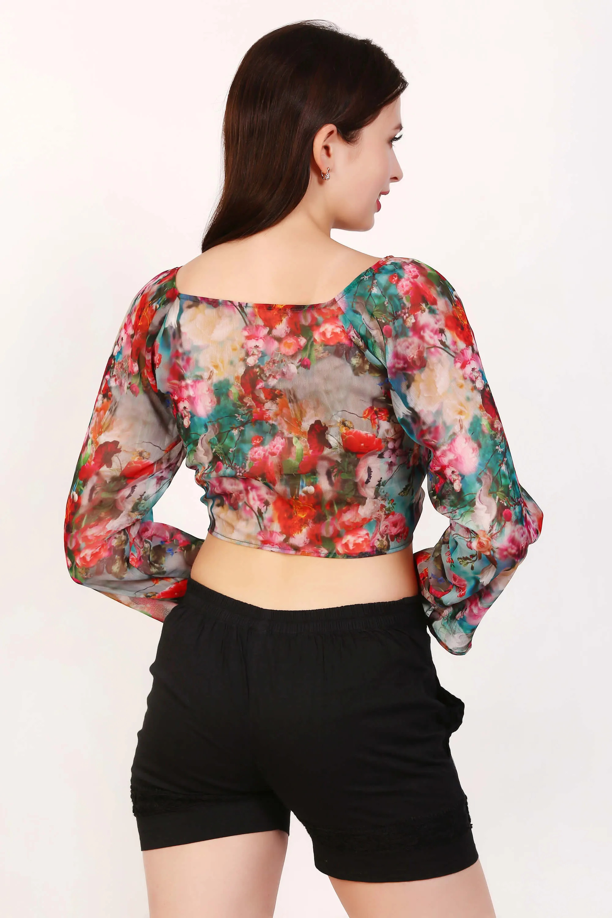 Floral Print Crop Top