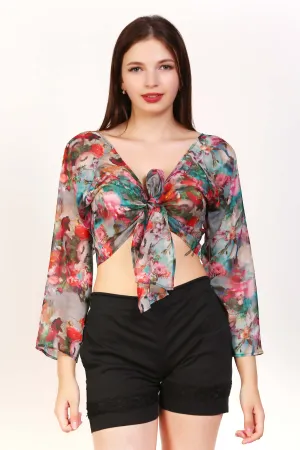 Floral Print Crop Top