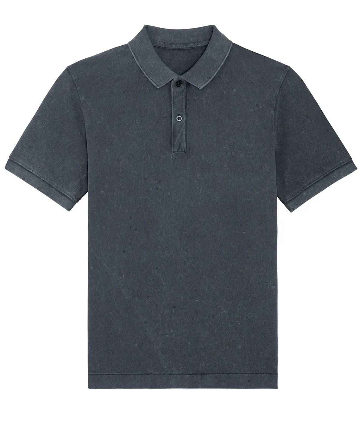 Garment Dyed Aged India Ink Grey - Prepster Vintage unisex short sleeve polo (STPU335)