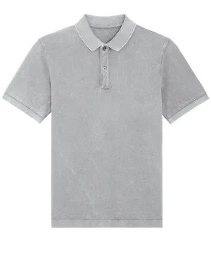 Garment Dyed Aged Light Grey - Prepster Vintage unisex short sleeve polo (STPU335)