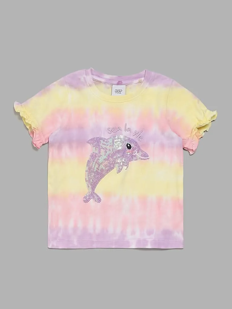 HOP Kids Tie & Dye Multicolor T-Shirt