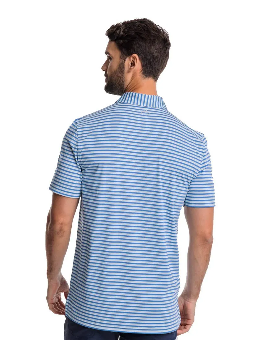 Mens Shortsleeve Driver Gulf Stripe Polo