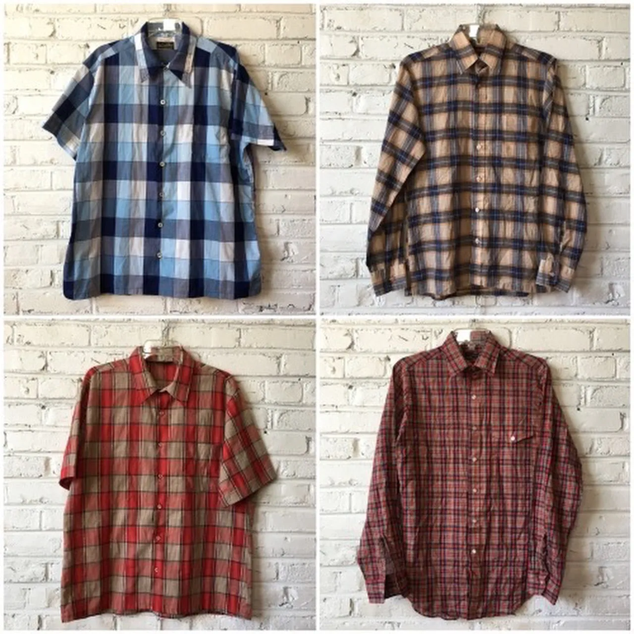 Mens Vintage Shirt (plaid) - 24 pieces