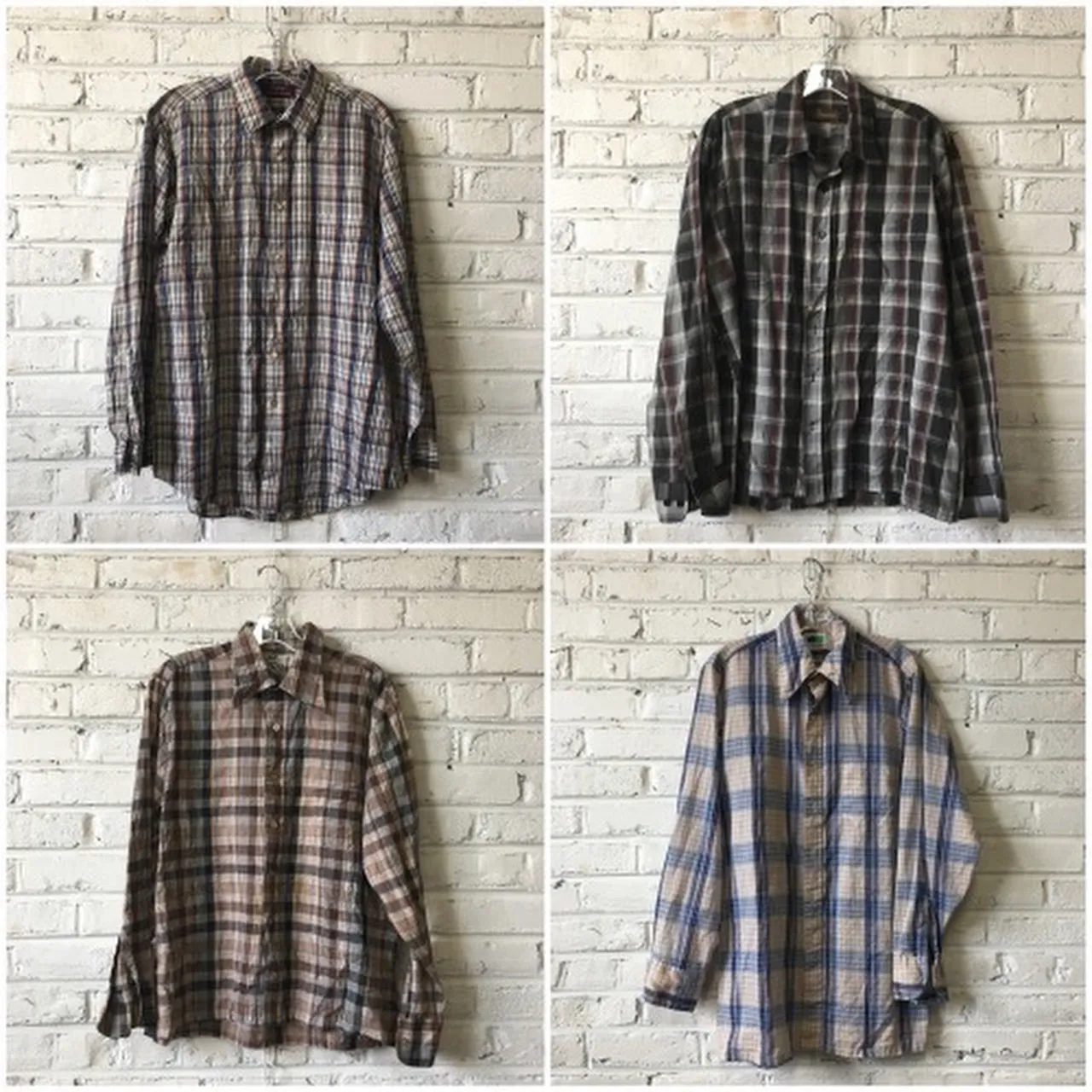 Mens Vintage Shirt (plaid) - 24 pieces