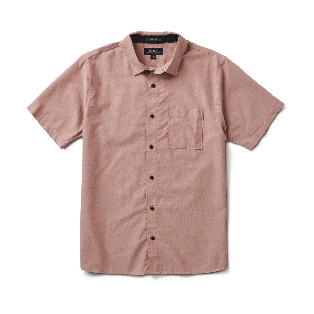 MEN'S WELL WORN BUTTON-UP SHIRT - RUSSET