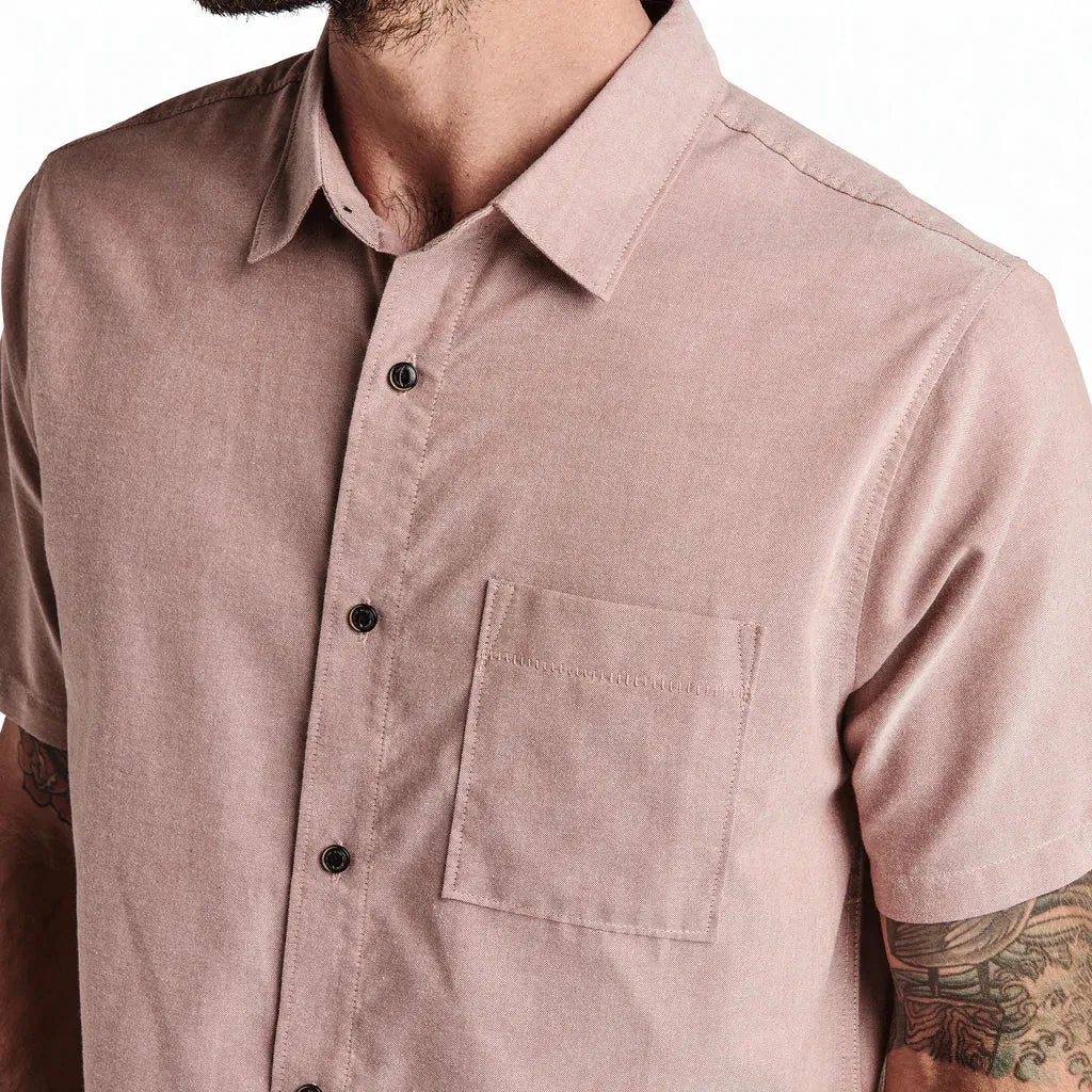 MEN'S WELL WORN BUTTON-UP SHIRT - RUSSET