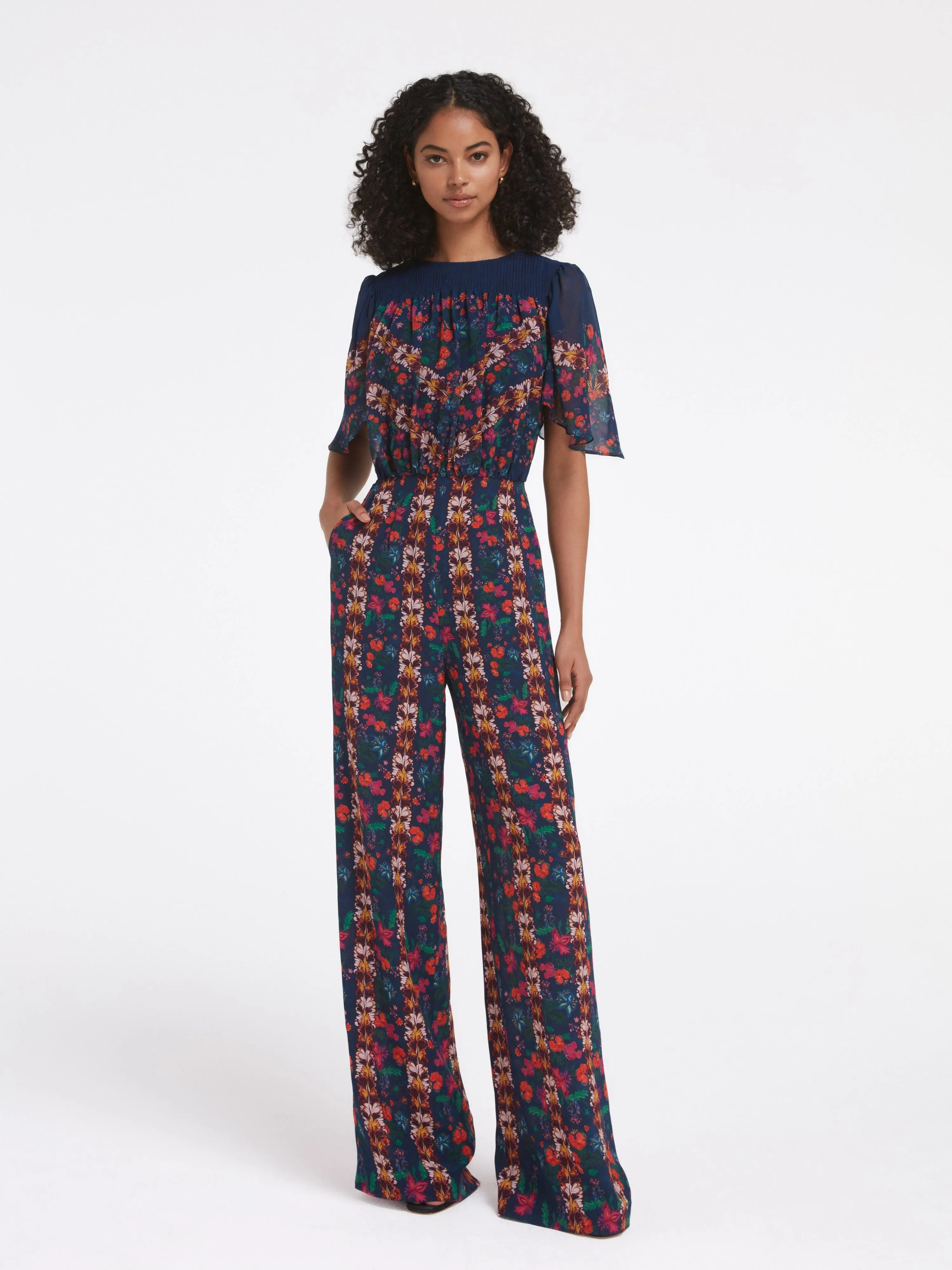 Nara Jumpsuit in Flori Stripe