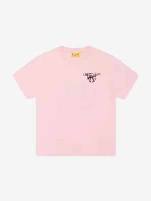 Off-White Girls Arrow Bow T-Shirt in Pink