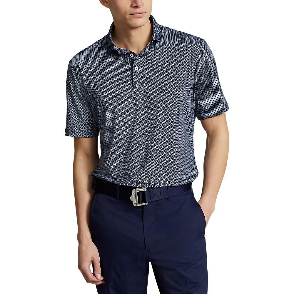 RLX Ralph Lauren Printed Lightweight Airflow Performance Golf Shirt - Refined Navy Geo Neat