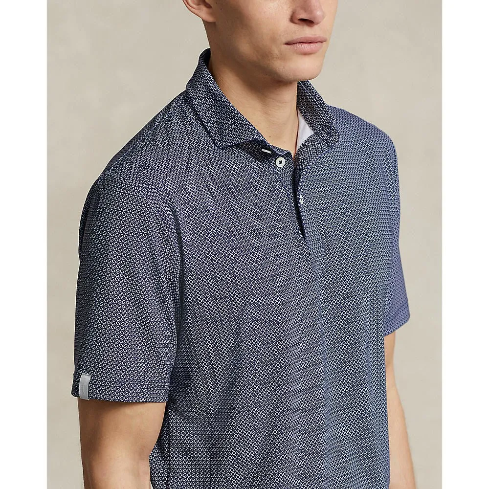 RLX Ralph Lauren Printed Lightweight Airflow Performance Golf Shirt - Refined Navy Geo Neat