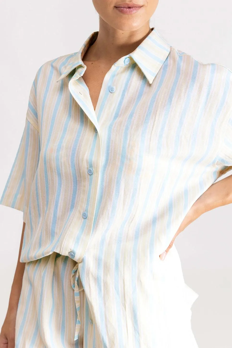 SANCTUARY STRIPE OVERSIZED SHIRT