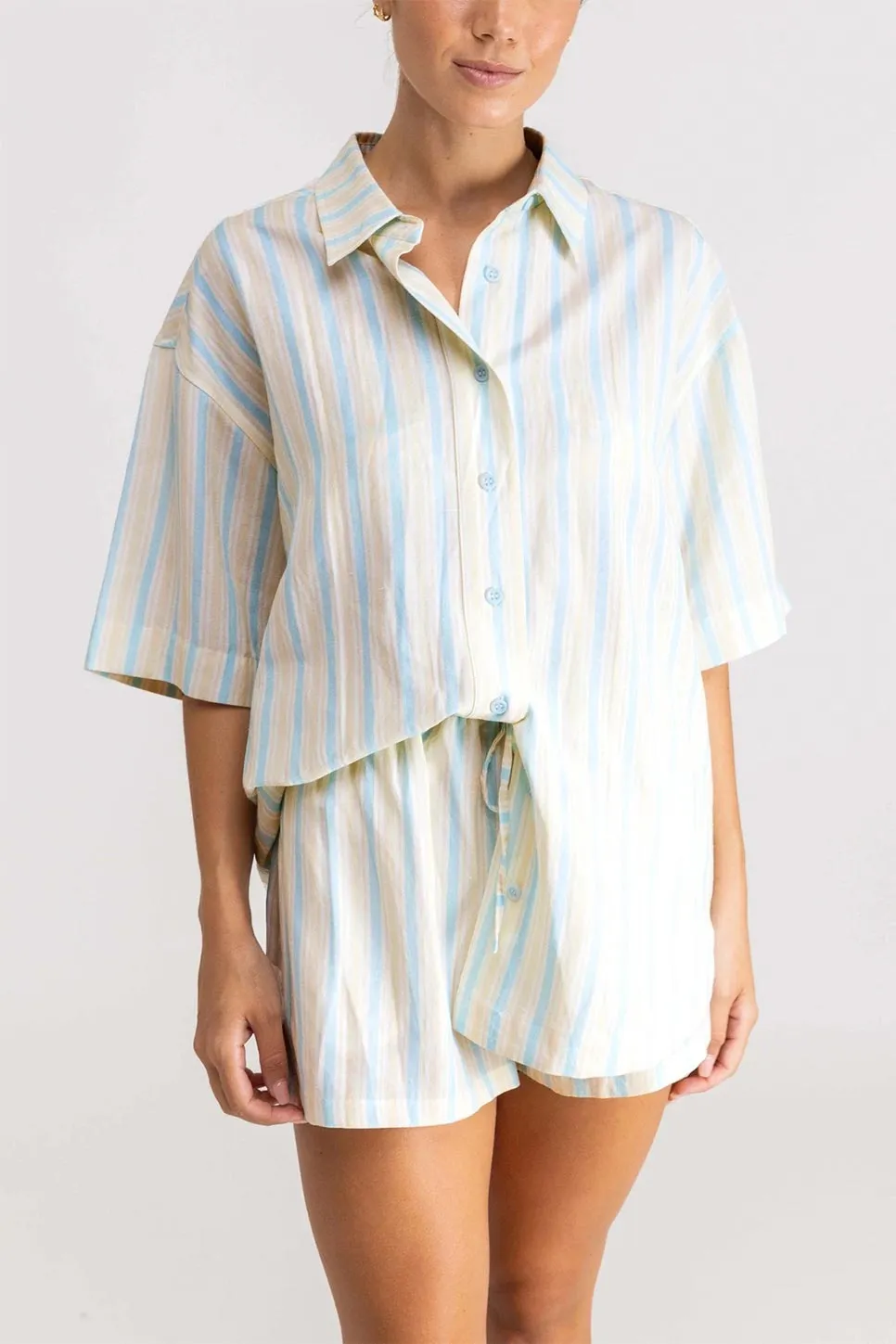 SANCTUARY STRIPE OVERSIZED SHIRT