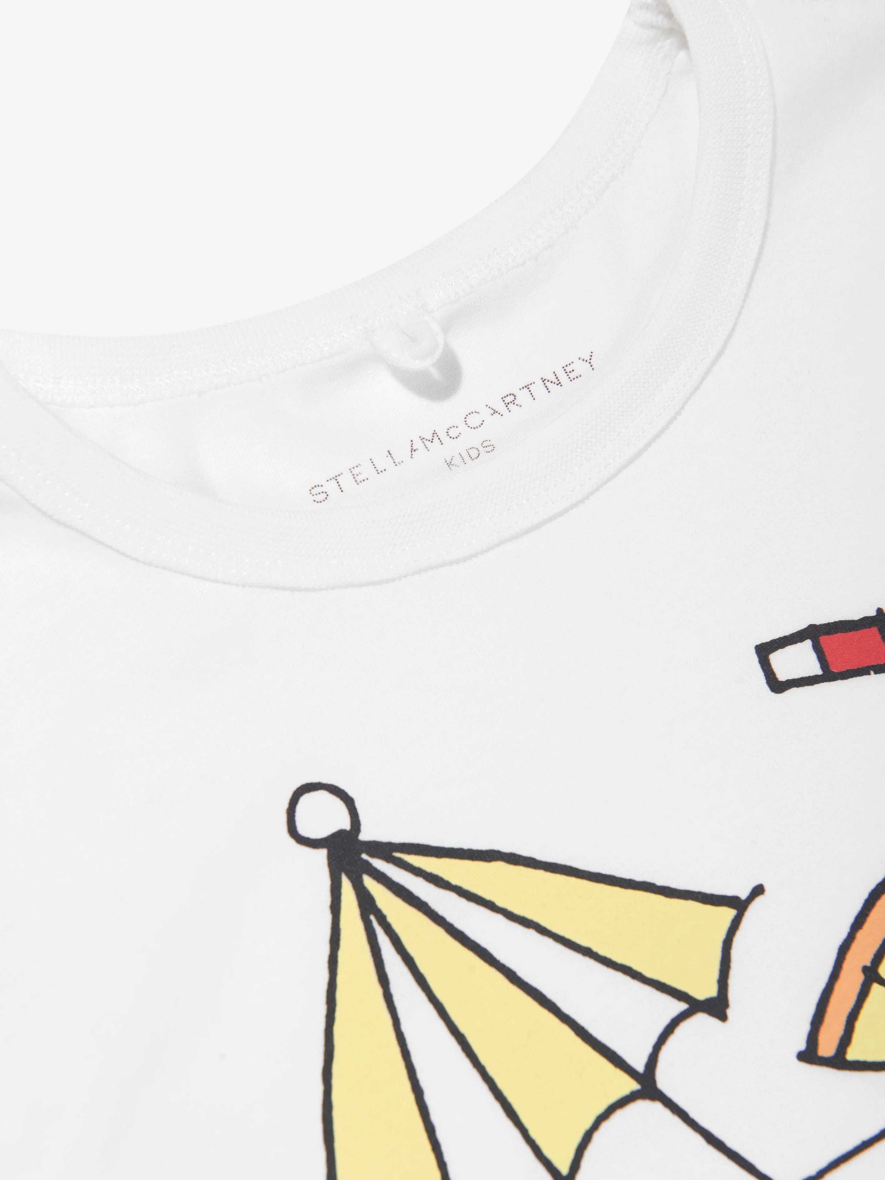 Stella McCartney Girls Drink Print T-Shirt in Ivory