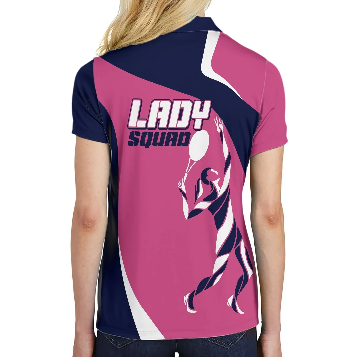 Tennis Lady Squad Short Sleeve Women Polo Shirt Coolspod