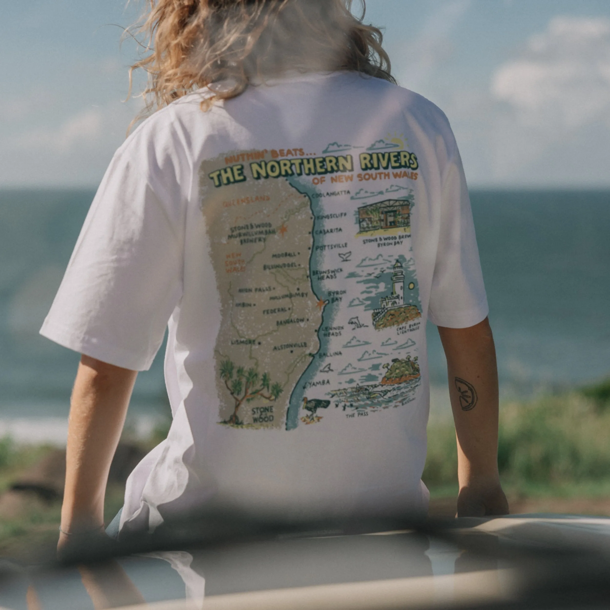 Unisex Northern Rivers Map Shortsleeve Tee