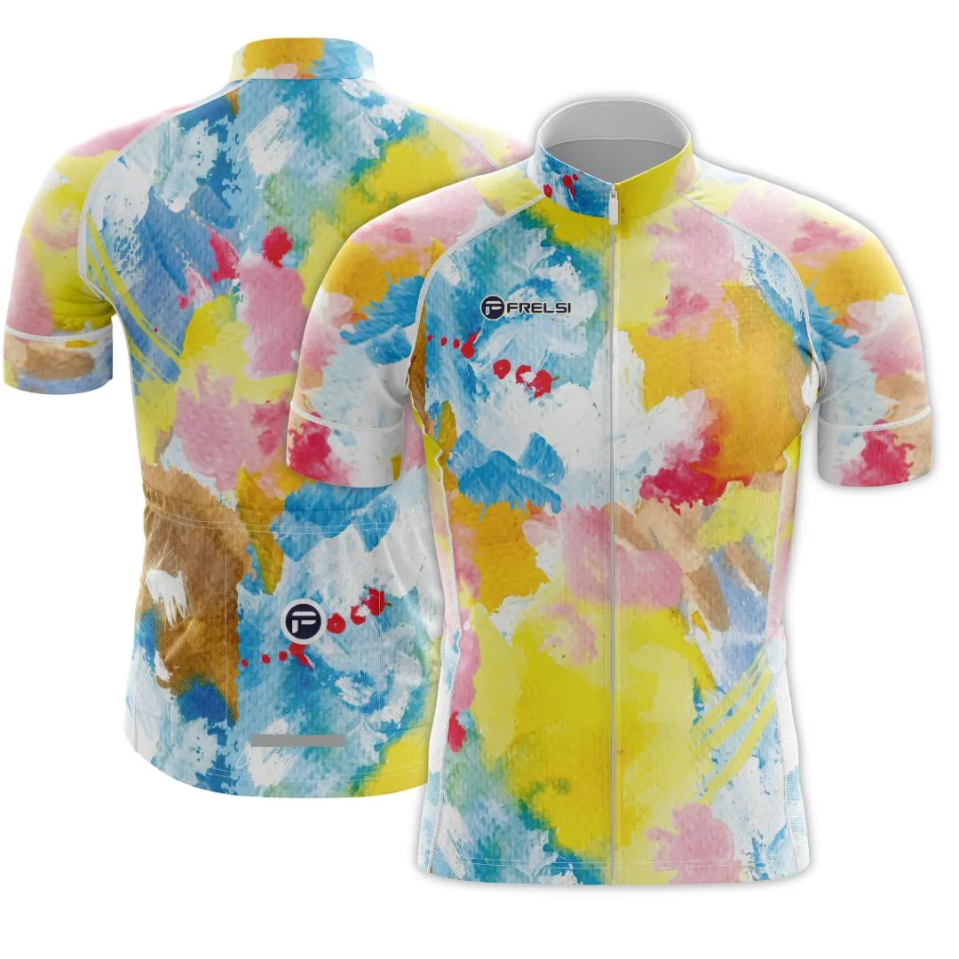 Watercolor Pedal Splash | Men's Short Sleeve Cycling Set