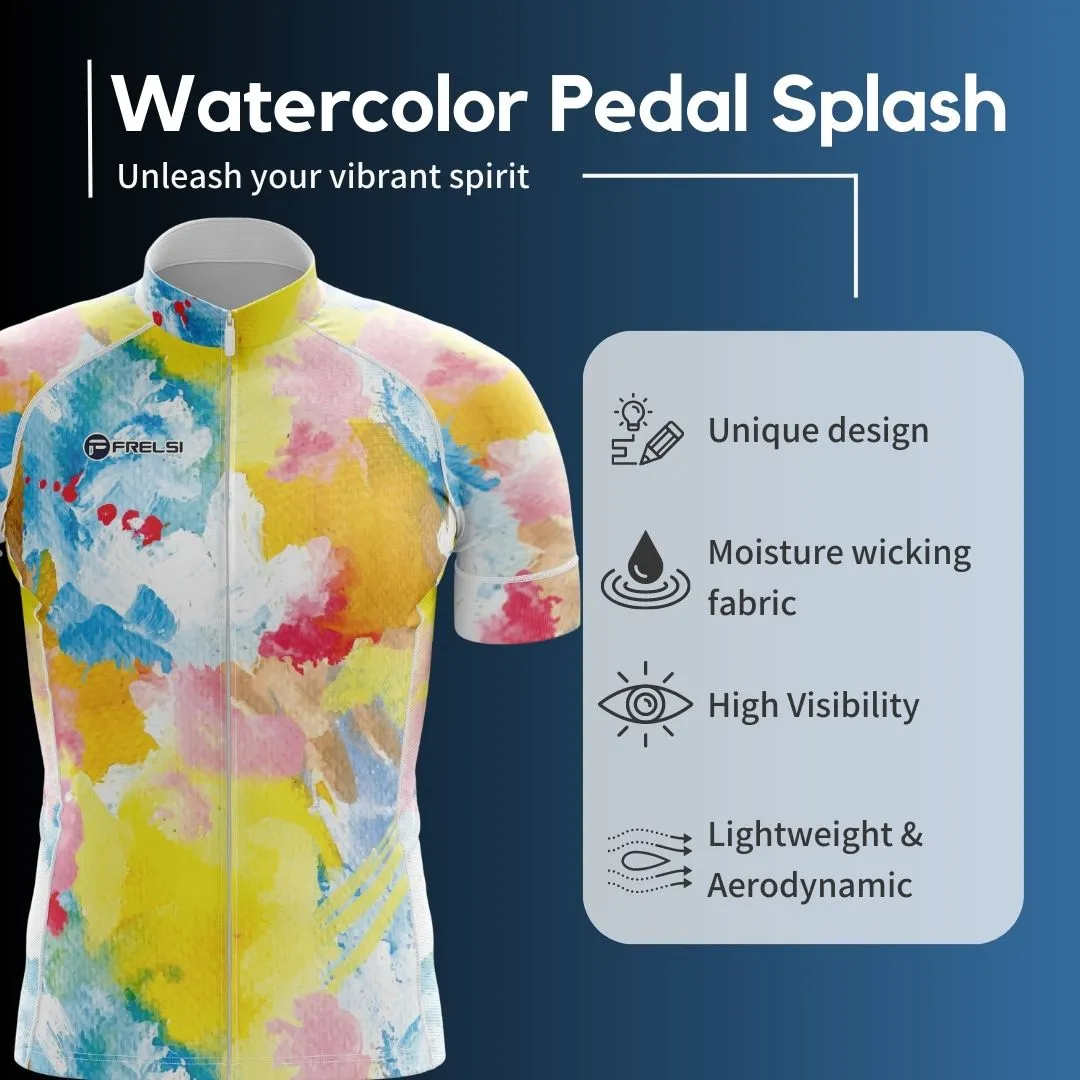 Watercolor Pedal Splash | Men's Short Sleeve Cycling Set