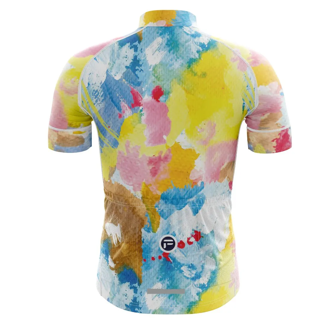 Watercolor Pedal Splash | Men's Short Sleeve Cycling Set