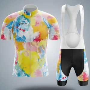 Watercolor Pedal Splash | Men's Short Sleeve Cycling Set